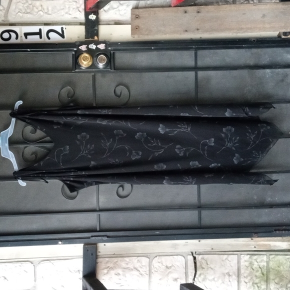 Kathie Lee Collection Dresses 424 Black And Grey Floral Tank Top